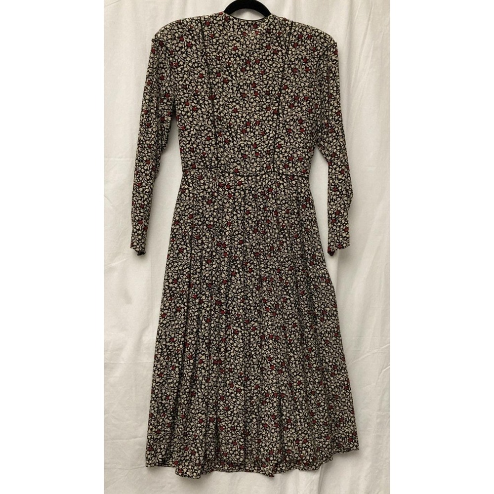VTG Maggy London by Jeannene Booher Silk Front Button Floral Dress - Sz 10 - Picture 8 of 15